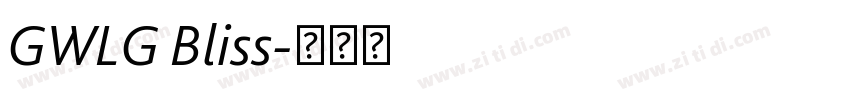 GWLG Bliss字体转换